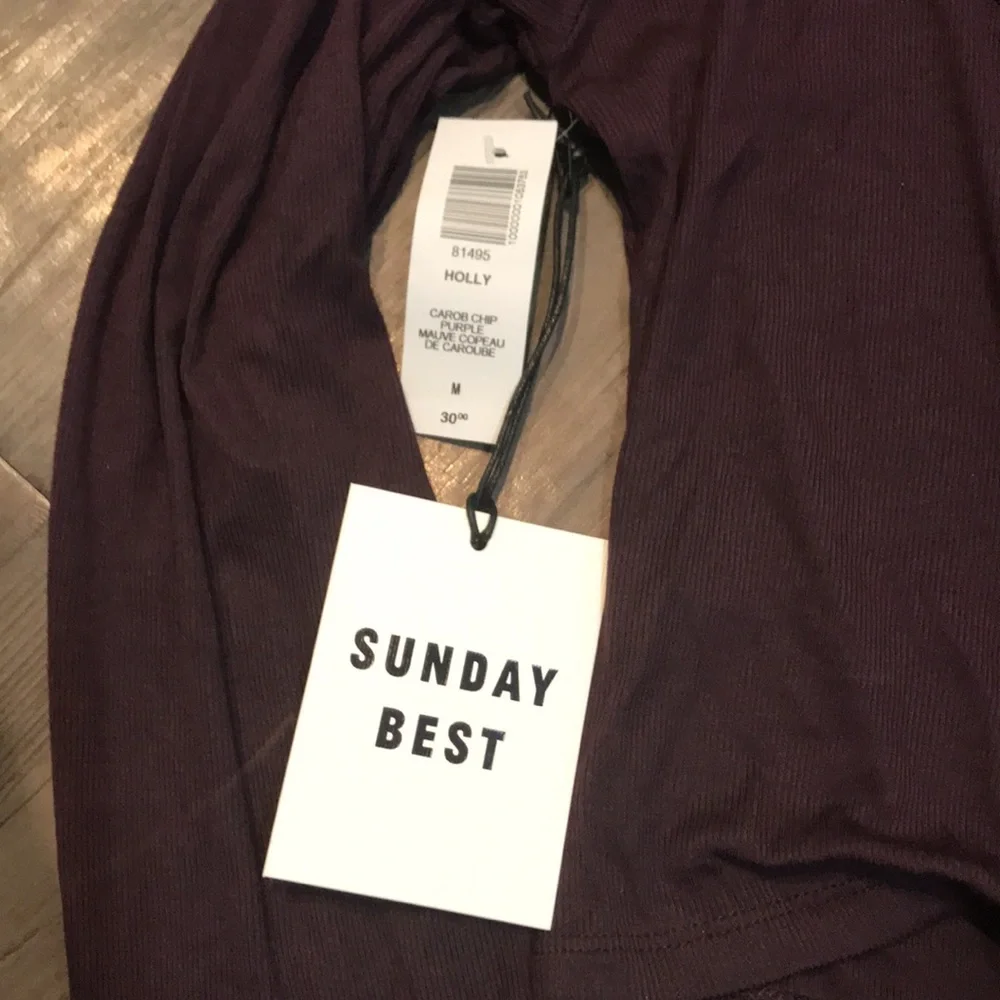 Sunday Best Long Sleeve Tee - Dark Purple - Picture 3 of 3